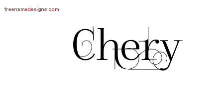 Decorated Name Tattoo Designs Chery Free