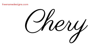 Classic Name Tattoo Designs Chery Graphic Download