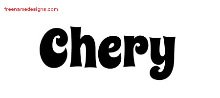 Groovy Name Tattoo Designs Chery Free Lettering