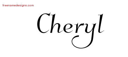 Elegant Name Tattoo Designs Cheryl Free Graphic