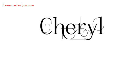 Decorated Name Tattoo Designs Cheryl Free
