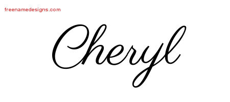 Classic Name Tattoo Designs Cheryl Graphic Download
