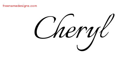 Calligraphic Name Tattoo Designs Cheryl Download Free