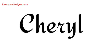 Calligraphic Stylish Name Tattoo Designs Cheryl Download Free