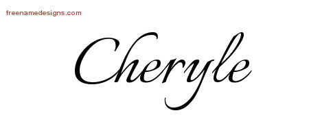 Calligraphic Name Tattoo Designs Cheryle Download Free