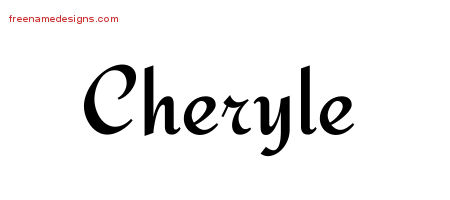 Calligraphic Stylish Name Tattoo Designs Cheryle Download Free