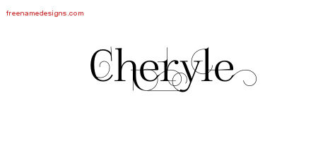 Decorated Name Tattoo Designs Cheryle Free