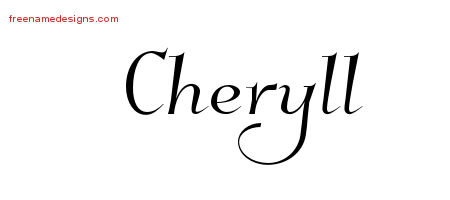 Elegant Name Tattoo Designs Cheryll Free Graphic