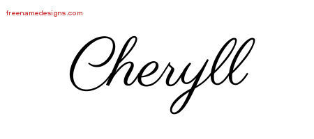 Classic Name Tattoo Designs Cheryll Graphic Download