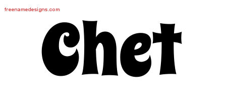 Groovy Name Tattoo Designs Chet Free