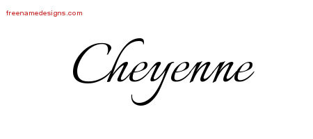 Calligraphic Name Tattoo Designs Cheyenne Download Free