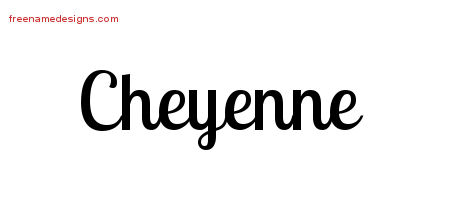 Handwritten Name Tattoo Designs Cheyenne Free Download