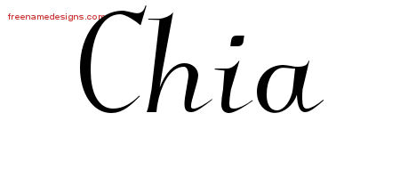 Elegant Name Tattoo Designs Chia Free Graphic