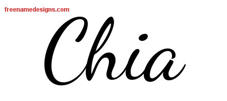Lively Script Name Tattoo Designs Chia Free Printout