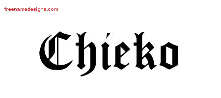 Blackletter Name Tattoo Designs Chieko Graphic Download