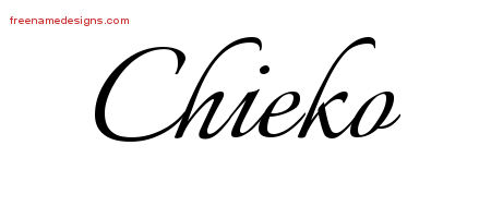 Calligraphic Name Tattoo Designs Chieko Download Free