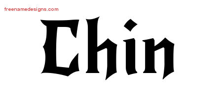 Gothic Name Tattoo Designs Chin Free Graphic
