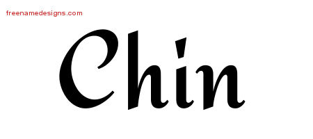 Calligraphic Stylish Name Tattoo Designs Chin Download Free