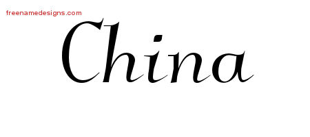 Elegant Name Tattoo Designs China Free Graphic