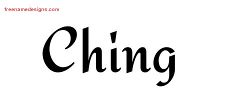 Calligraphic Stylish Name Tattoo Designs Ching Download Free