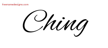 Cursive Name Tattoo Designs Ching Download Free