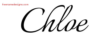 Calligraphic Name Tattoo Designs Chloe Download Free