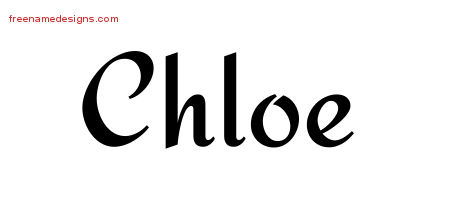 Calligraphic Stylish Name Tattoo Designs Chloe Download Free