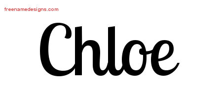 Handwritten Name Tattoo Designs Chloe Free Download
