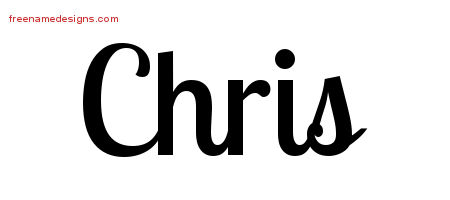 Handwritten Name Tattoo Designs Chris Free Download