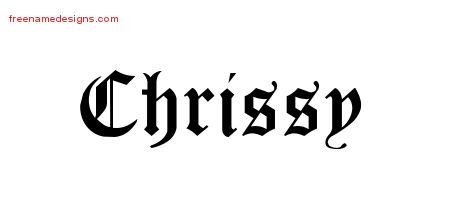 Blackletter Name Tattoo Designs Chrissy Graphic Download