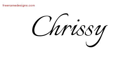 Calligraphic Name Tattoo Designs Chrissy Download Free