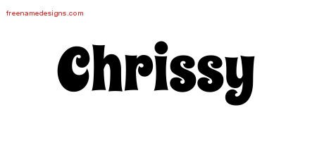 Groovy Name Tattoo Designs Chrissy Free Lettering