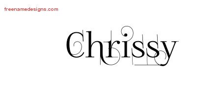 Decorated Name Tattoo Designs Chrissy Free