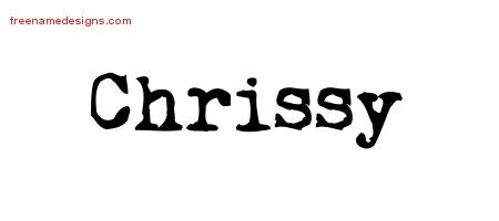 Vintage Writer Name Tattoo Designs Chrissy Free Lettering