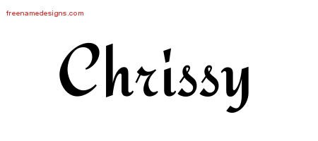 Calligraphic Stylish Name Tattoo Designs Chrissy Download Free