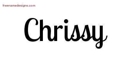 Handwritten Name Tattoo Designs Chrissy Free Download