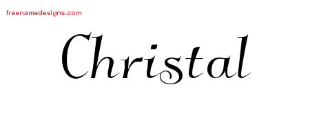 Elegant Name Tattoo Designs Christal Free Graphic