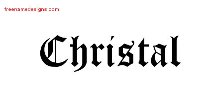 Blackletter Name Tattoo Designs Christal Graphic Download