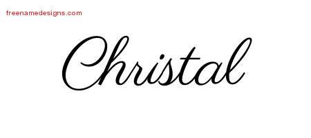 Classic Name Tattoo Designs Christal Graphic Download