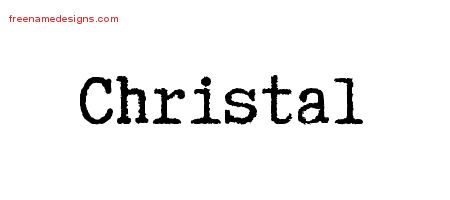 Typewriter Name Tattoo Designs Christal Free Download