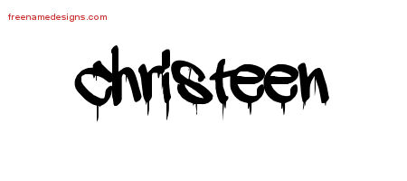 Graffiti Name Tattoo Designs Christeen Free Lettering