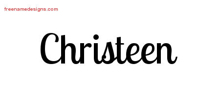 Handwritten Name Tattoo Designs Christeen Free Download
