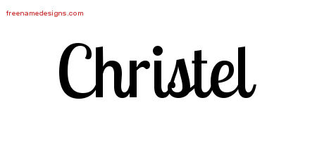 Handwritten Name Tattoo Designs Christel Free Download
