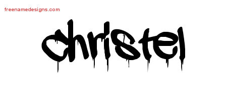 Graffiti Name Tattoo Designs Christel Free Lettering