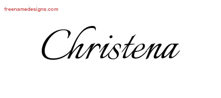 Calligraphic Name Tattoo Designs Christena Download Free
