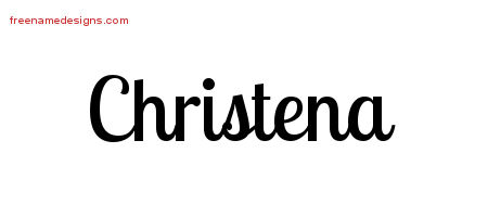 Handwritten Name Tattoo Designs Christena Free Download