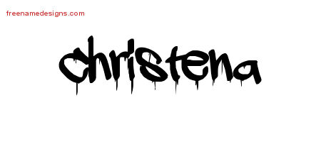 Graffiti Name Tattoo Designs Christena Free Lettering