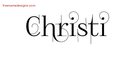Decorated Name Tattoo Designs Christi Free