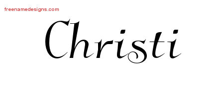 Elegant Name Tattoo Designs Christi Free Graphic