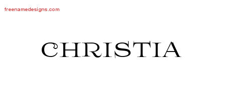 Flourishes Name Tattoo Designs Christia Printable
